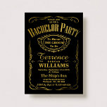 Convites Trendy Metallic Dourado Tipografia Bachelor Party<br><div class="desc">Tendy Metallic Dourado Typografia Bachelor Party Convites.</div>