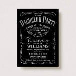 Convites Trendy Metallic Silver Typografia Bachelor Party<br><div class="desc">Tendy Metallic Silver Parecem Típicos Chamadas de Festa de Bachelor.</div>