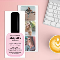 Trendy Modern Blush Pink Nail Polonês Aniversário