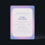 Convites Trendy Modern Gradient Lavanda Roxo Bat Mitzvah<br><div class="desc">Trendy Modern Gradient Lavanda Roxo Bat Mitzvah Convite</div>