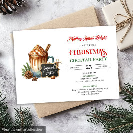 Convites Trendy Modern Holiday Cocktails Party Invitation