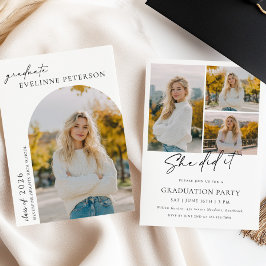 Convites Trendy Modern Photo Graduation Invitation