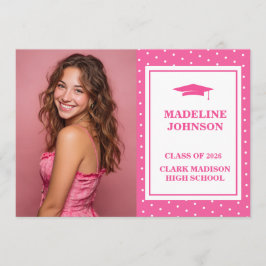 Convites Trendy Pink 2026 Graduation Announcement