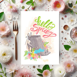 Convites Trendy Primavera Floral Calçado Aniversário