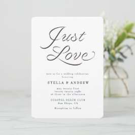 Convites Trendy Ribbon Elegant Script Wedding Invitation