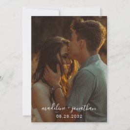 Convites Trendy Simple Script Photo Casamento