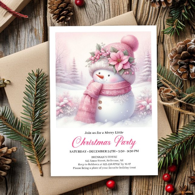 Convites Trendy Snowy Forest Kids Digital Christmas Invites (Trendy Snowy Forest Kids Digital Christmas Invitation

)