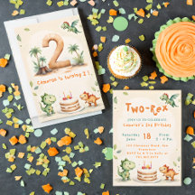 Trendy Watercolor, 2º segundo aniversário Rex