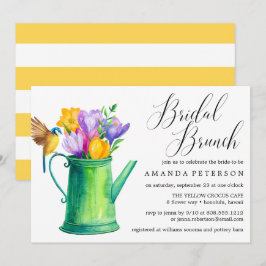 Convites Trendy Watercolor Flowers casamento Bridal Brunch