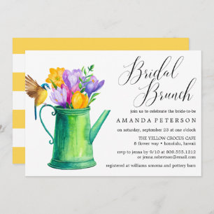 Convites Trendy Watercolor Flowers casamento Bridal Brunch