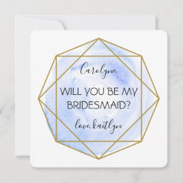 Convites Trendy Waterecolor Diamond | Be My Bridesmaid