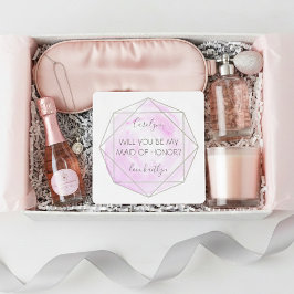 Convites Trendy Waterecolor Diamond | Seja minha Madrinha d