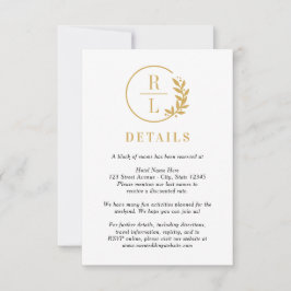 Convites Trendy Wreath EDITABLE COOR Wedface Details Card