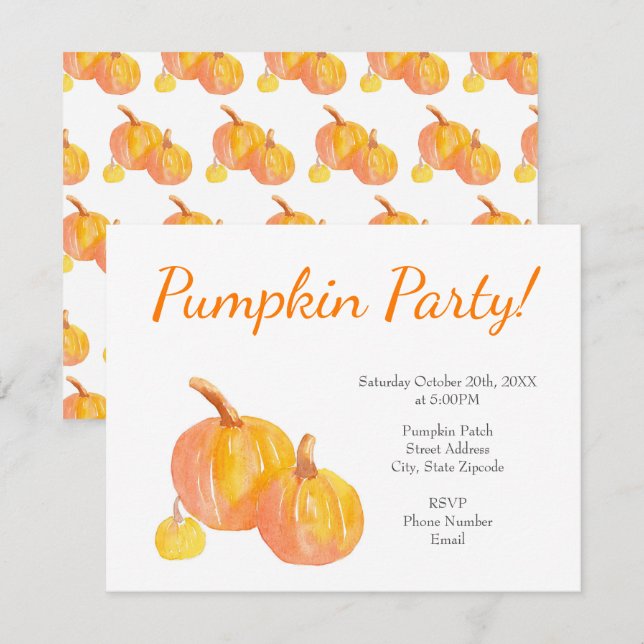 Convites 'Três Abóboras' (Frente/Verso)