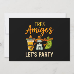 Convites Tres Amigos Tequila Salt Limão Cinco De Mayo