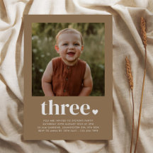 Três aniversário de 3 anos de Foto do Coração