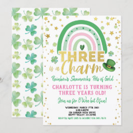 Convites Três É Uma Entrada De Dia de São Patrício De Charm