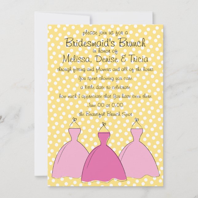 Convites Três esboço de vestido (Frente)