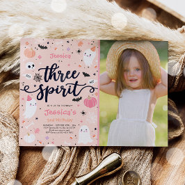 Convites Três Espíritos de Ghost aniversário de 3 anos do D