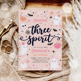 Convites Três Espíritos de Ghost aniversário de 3 anos do D