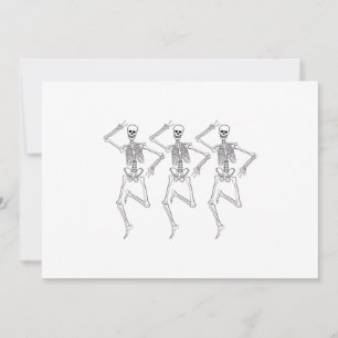 Convites Três esqueletos dançantes