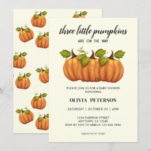 Convites Três Pequenas Triplas de Bombeiros Queda Chá de fr