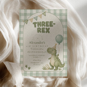 Convites Três Rex Aniversário Xadrez Verde Sage