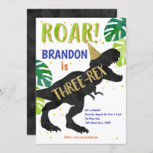 Três-rex, Dinossauro, Rapaz, Terceiro Aniversário