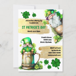 Convites Trevo de cerveja irlandesa leprechaun gnomo shamro