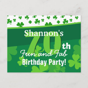 Convites trevos impressionantes G002G do verde do