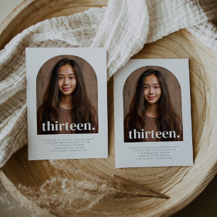 Convites Treze Fotos Arranjadas Aniversário