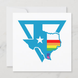Convites triângulo arco-íris texas