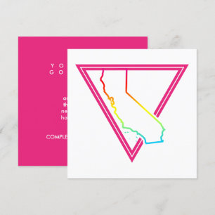 Convites triângulo rosa califórnia