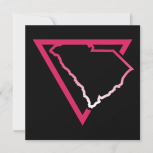 Convites triângulo rosa da carolina do sul