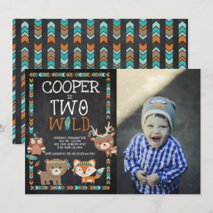 Convites Tribal Woodland, DOIS selvagens