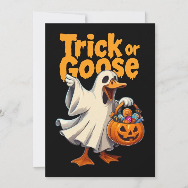 Convites Trick or Ganso Halloween Ganso (Frente)