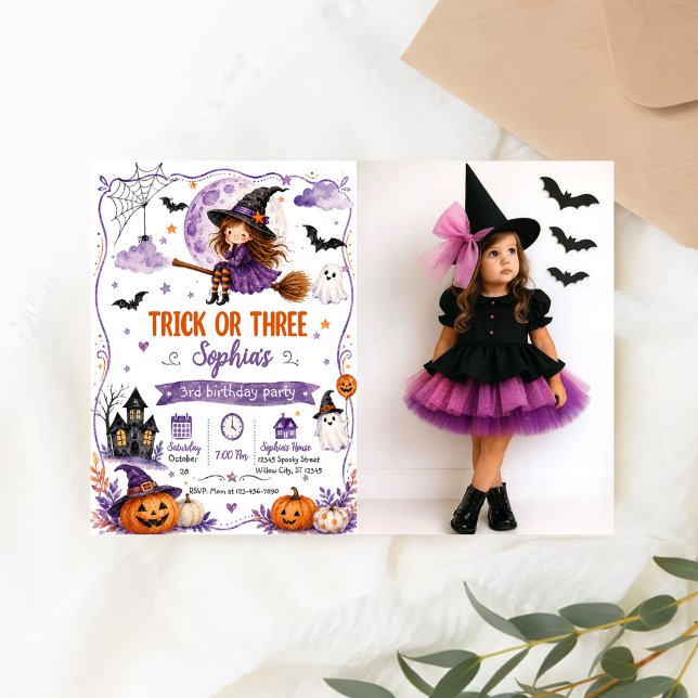 Convites Trick or Three 3º Aniversário (Criador carregado)