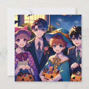 Convites Trick ou Tratando Crianças em Figurinos no Hallowe