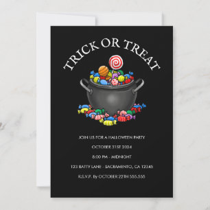 Convites Trick ou Tratar Caldeirão Docente