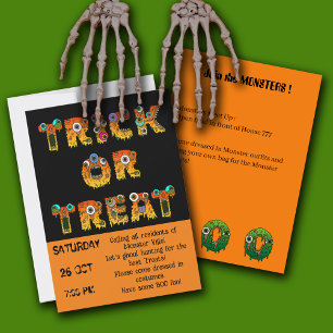Convites Trick ou Tratar Comunidade Halloween