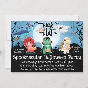 Convites Trick ou Tratar o Spooktacular Festa de Halloween