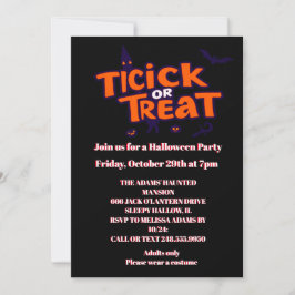 Convites Trick ou trate a festa de Halloween