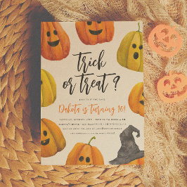 Convites Trick ou Treine a Festa de aniversário de Abóbora 