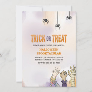 Convites Trick ou Treine o Halloween