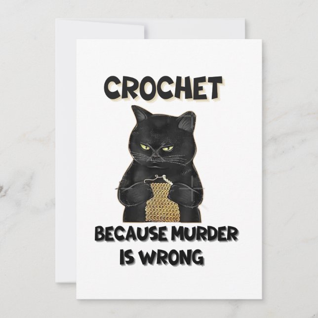 Convites tricô porque o assassinato está errado (Frente)