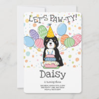 Tricolor Tibetan Terrier Festa de aniversário