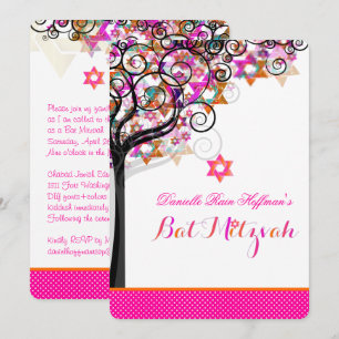 Convites Trilha de fundo PixDezines do Life Bat Mitzvah/DIY