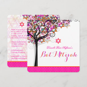 Convites Trilha de fundo PixDezines do Life Bat Mitzvah/DIY