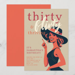 Convites Trinta Atraente Próspero Anos 50 60 Retro 30º Aniv