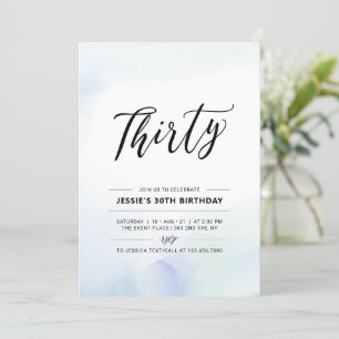 Convites Trinta   Festa de Aniversário de 30 anos em Aquare